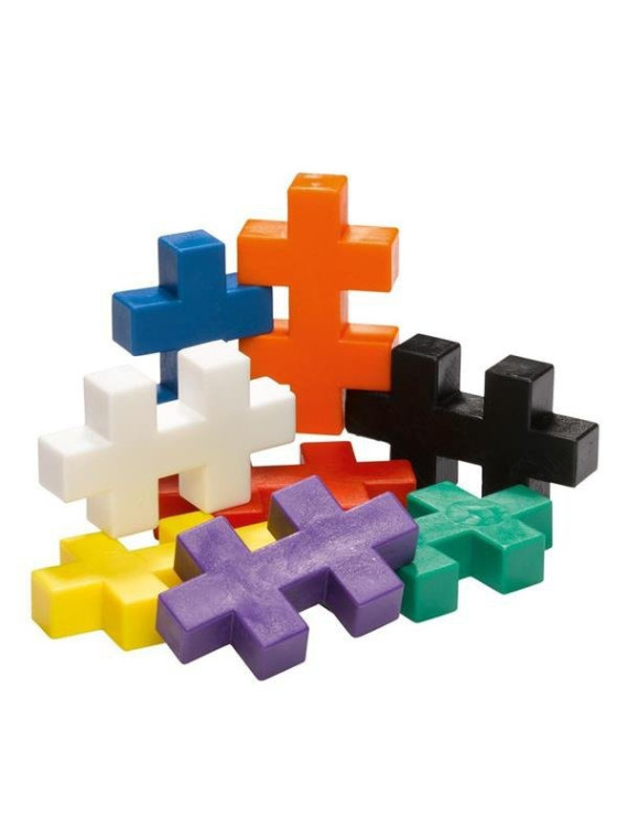Plus-Plus, BIG MIX 60 szt. i płytka - Learn to build