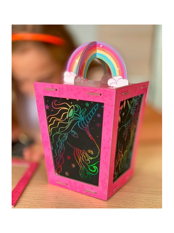 Box Candiy, zestaw kreatywny zdrapka Lampion Jednorożec