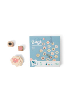 BS Toys, drewniana gra 4 w 1 Znajdź robaczka XL