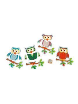 Puzzle sensoryczne dla dzieci - Scratch Gra Sówki