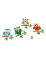 Puzzle sensoryczne dla dzieci - Scratch Gra Sówki