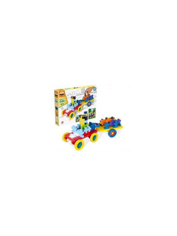 Plus-Plus BIG Basic - Make & GO! - 70 szt. Auto z przyczepą