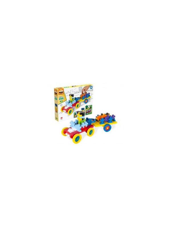 Plus-Plus BIG Basic - Make & GO! - 70 szt. Auto z przyczepą