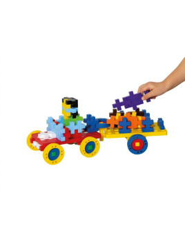 Plus-Plus BIG Basic - Make & GO! - 70 szt. Auto z przyczepą