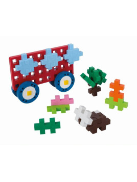 Plus-Plus BIG Basic - Make & GO! - 70 szt. Auto z przyczepą