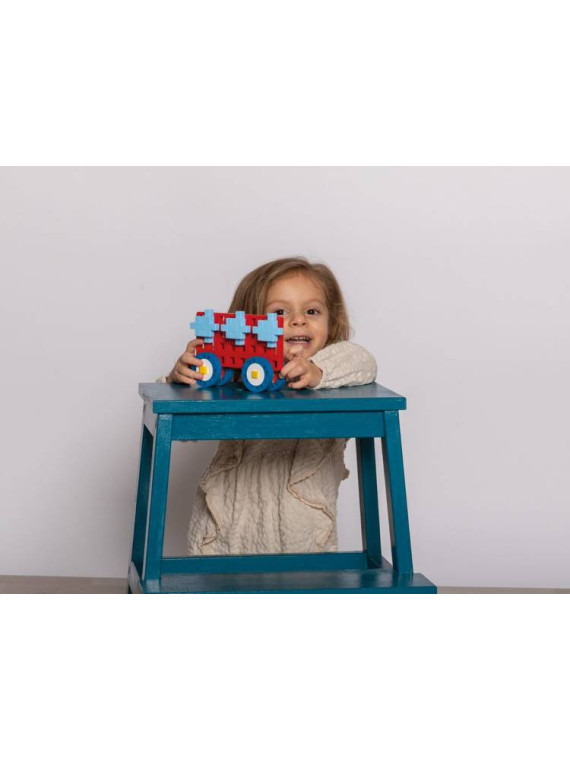 Plus-Plus BIG Basic - Make & GO! - 70 szt. Auto z przyczepą