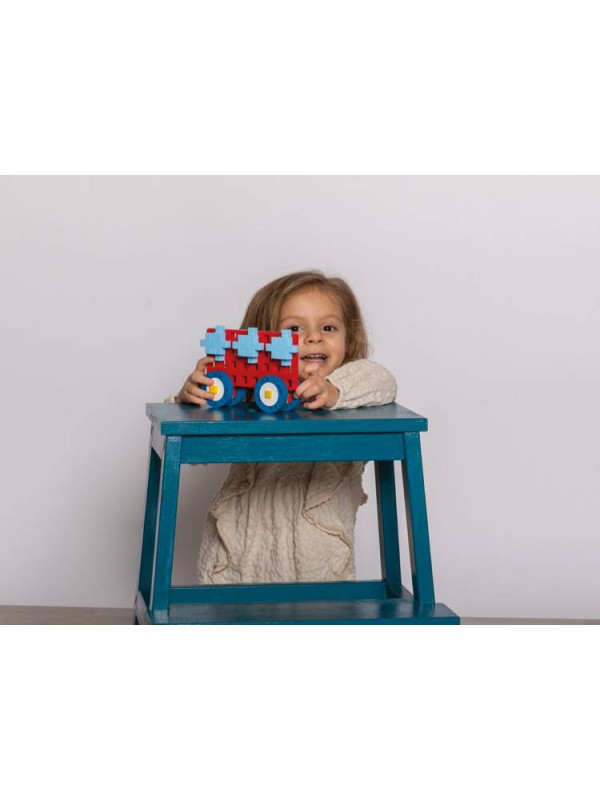 Plus-Plus BIG Basic - Make & GO! - 70 szt. Auto z przyczepą