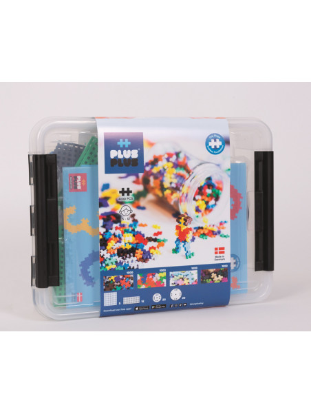 Plus-Plus GO!, Mini Mix- 4000 szt. 20 płytek 40 kół 2 książki