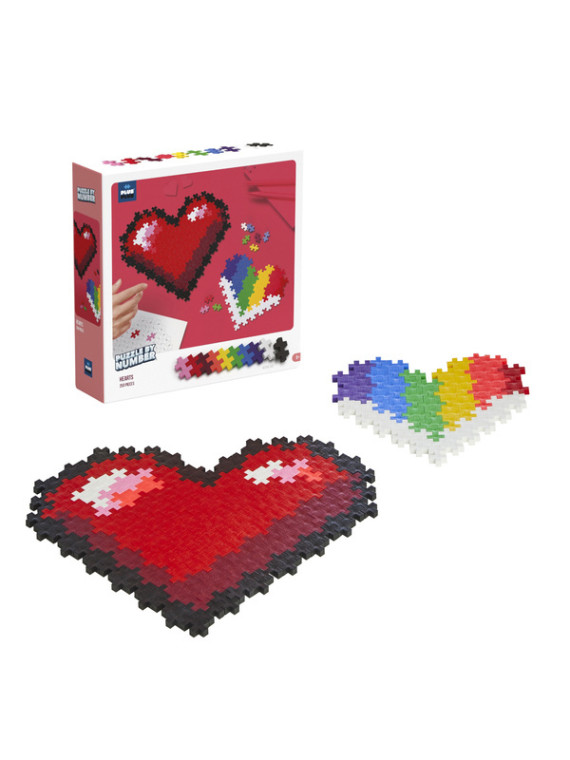 Plus-Plus Mini, Puzzle po numerach 250 szt - 2 Serca
