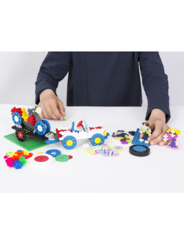 Plus-Plus GO!, Mini Mix- 4000 szt. 20 płytek 40 kół 2 książki