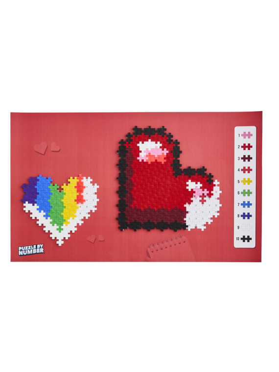 Plus-Plus Mini, Puzzle po numerach 250 szt - 2 Serca