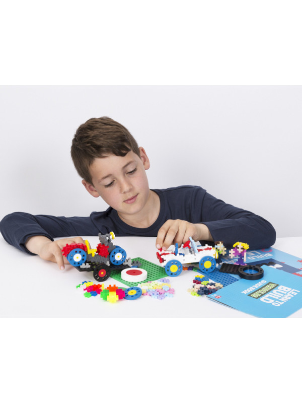 Plus-Plus GO!, Mini Mix- 4000 szt. 20 płytek 40 kół 2 książki