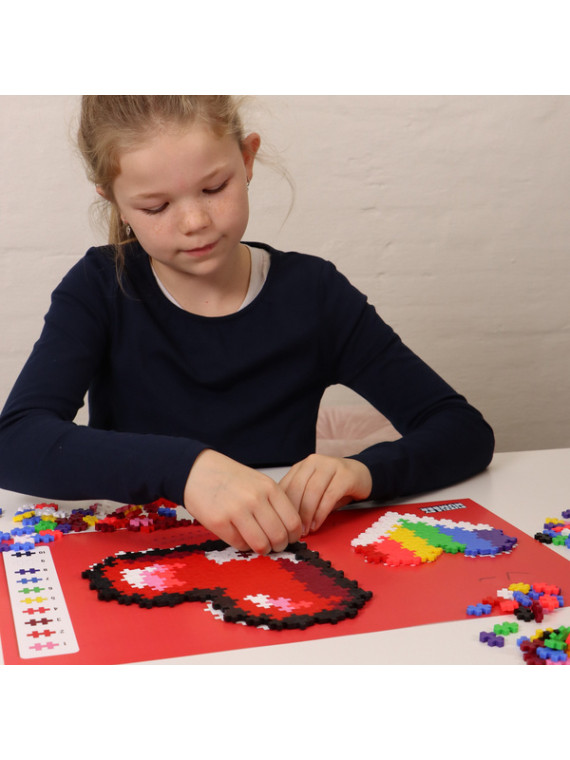 Plus-Plus Mini, Puzzle po numerach 250 szt - 2 Serca