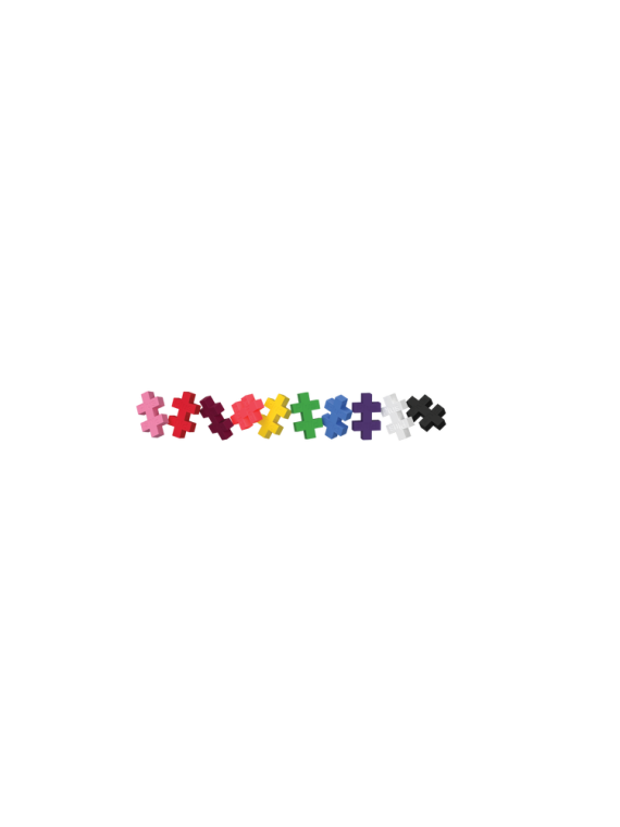 Plus-Plus Mini, Puzzle po numerach 250 szt - 2 Serca