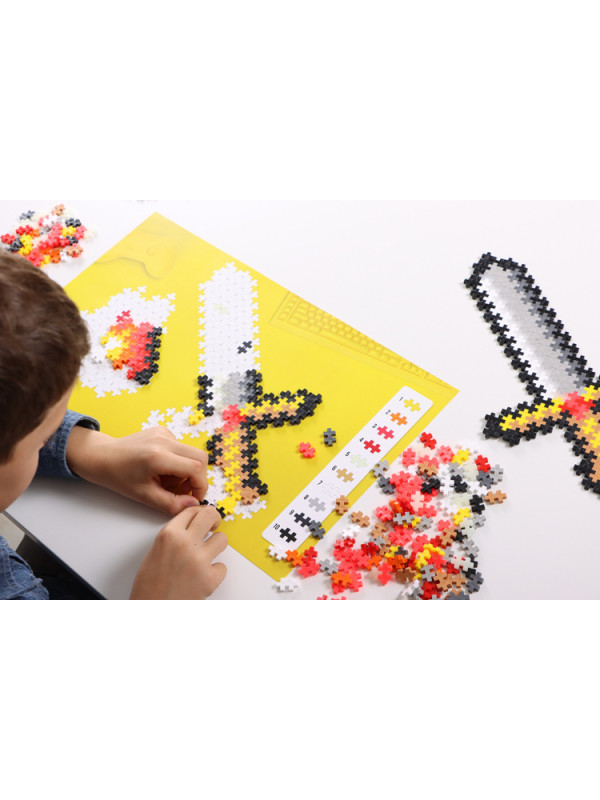 Plus-Plus Mini, Puzzle po numerach 250 szt - Miecz i ogień USZKODZONE OPAKOWANIE RABAT 10%