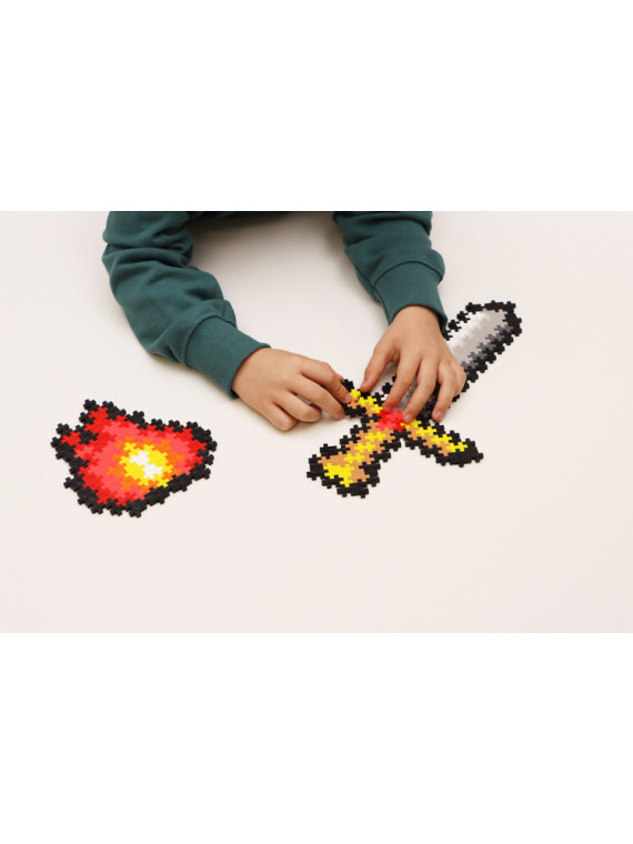 Plus-Plus Mini, Puzzle po numerach 250 szt - Miecz i ogień USZKODZONE OPAKOWANIE RABAT 10%