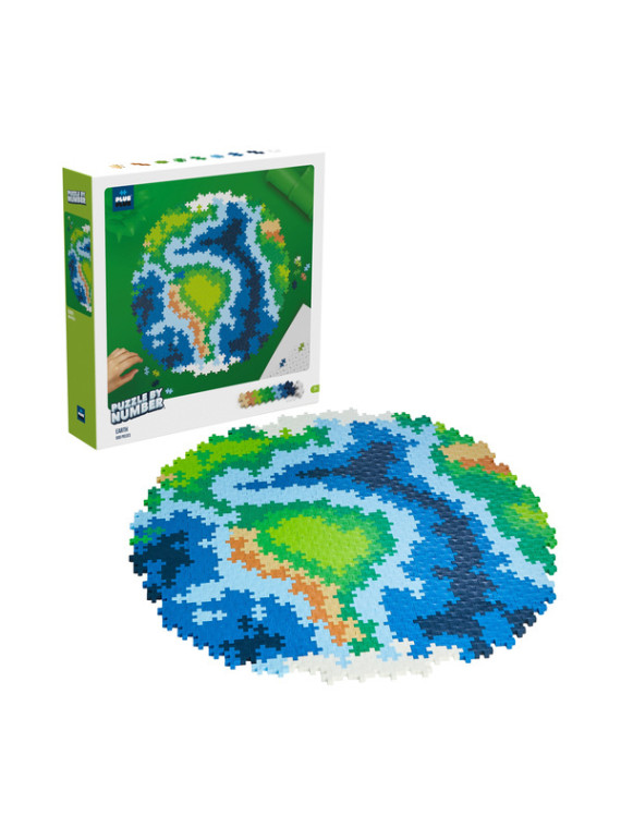 Plus-Plus Mini, Puzzle po numerach 800 szt - Kula ziemska