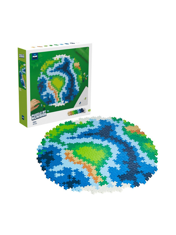 Plus-Plus Mini, Puzzle po numerach 800 szt - Kula ziemska