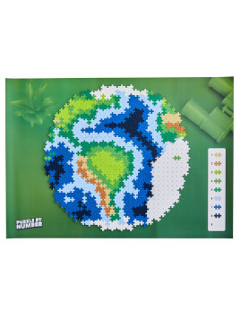 Plus-Plus Mini, Puzzle po numerach 800 szt - Kula ziemska