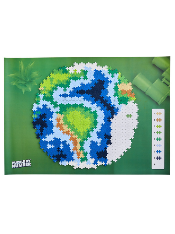 Plus-Plus Mini, Puzzle po numerach 800 szt - Kula ziemska