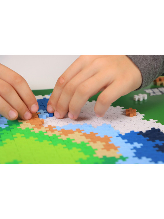 Plus-Plus Mini, Puzzle po numerach 800 szt - Kula ziemska