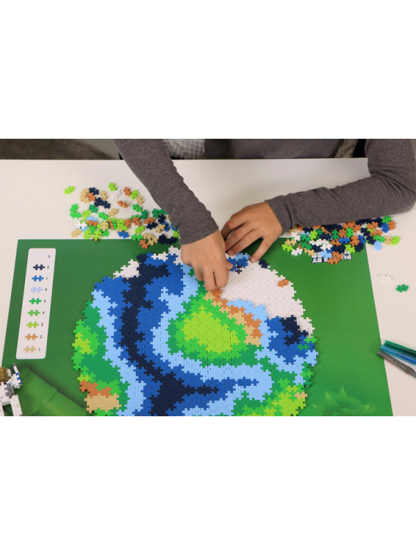 Plus-Plus Mini, Puzzle po numerach 800 szt - Kula ziemska