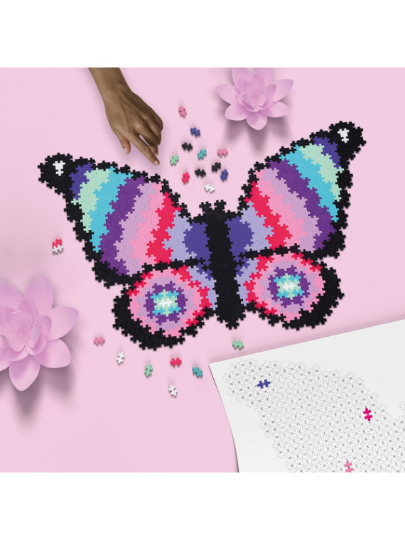 Plus-Plus Mini, Puzzle po numerach 800 szt - Motyl  10% USZKODZONE OPAKOWANIE