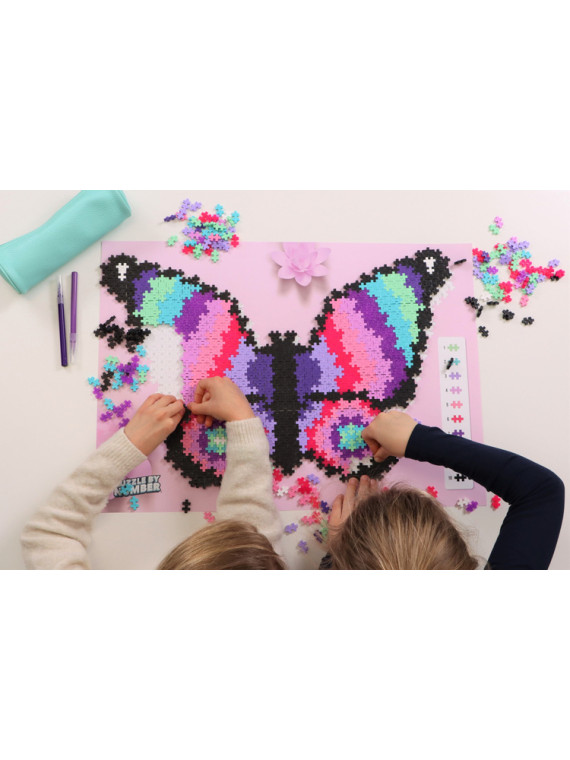 Plus-Plus Mini, Puzzle po numerach 800 szt - Motyl  10% USZKODZONE OPAKOWANIE