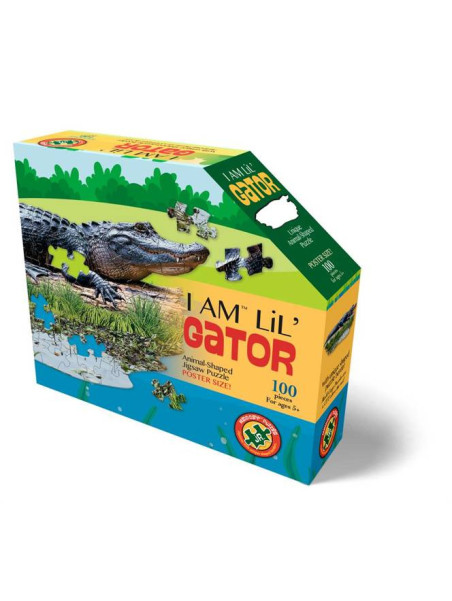 MADD CAPP,  Puzzle konturowe I AM LIL' - Aligator 100 elem.