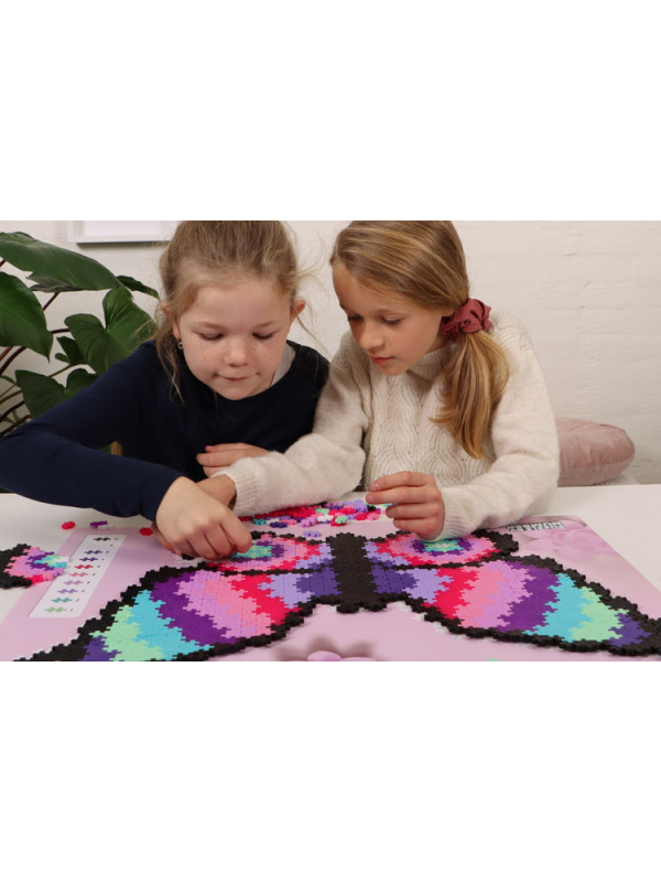 Plus-Plus Mini, Puzzle po numerach 800 szt - Motyl  10% USZKODZONE OPAKOWANIE