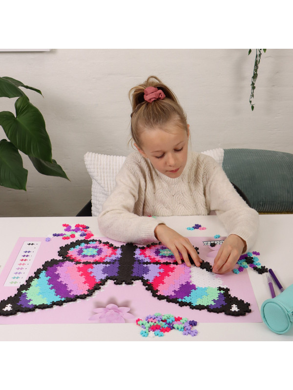 Plus-Plus Mini, Puzzle po numerach 800 szt - Motyl  10% USZKODZONE OPAKOWANIE