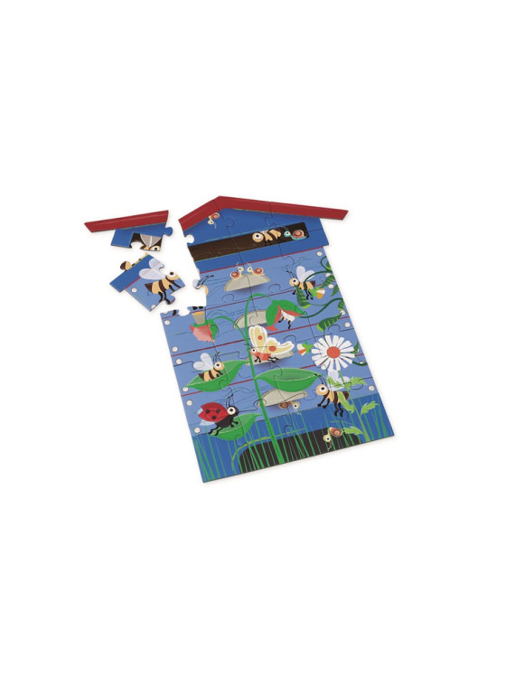 Scratch, Dwustronne Puzzle XL (2 x 20 elem) Pszczoły i Ul