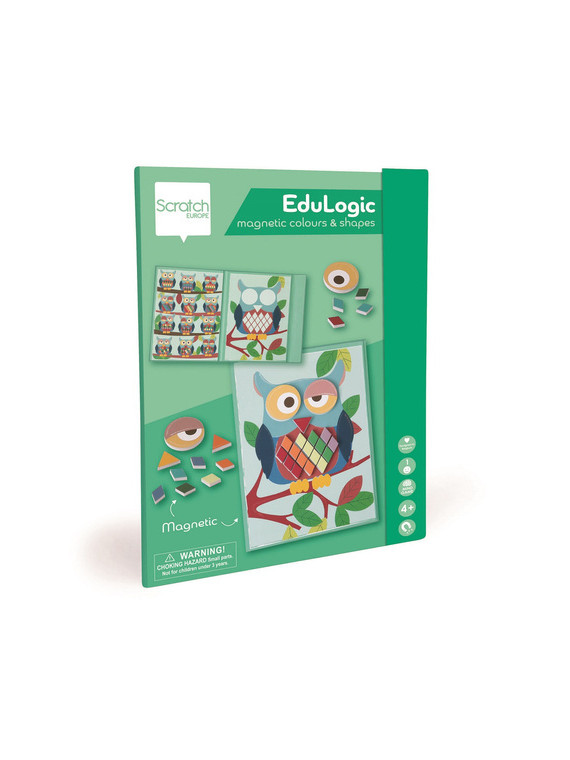 Scratch, magnetyczna układanka - kształty i kolory Sowa