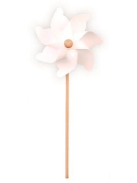 Giobas, Drewniany wiatraczek biały 58 cm