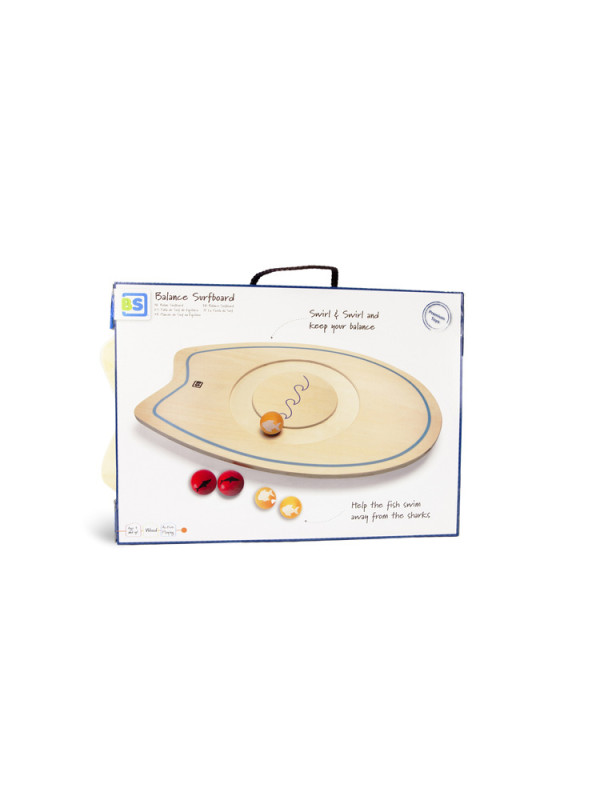BS Toys, drewniana deska balansująca z kulkami XL (48 cm) USZKODZONE OPAKOWANIE RABAT 10%