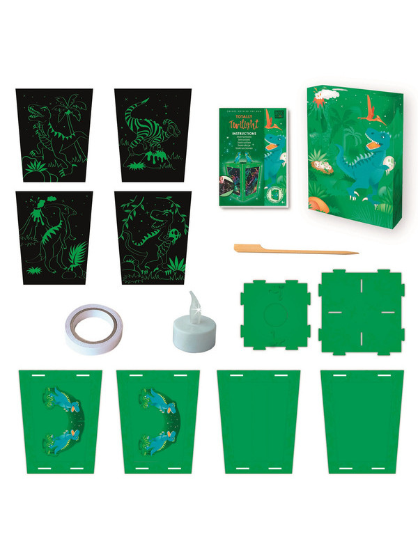 Zestaw Kreatywny Box Candiy Zdrapka Lampion Dino