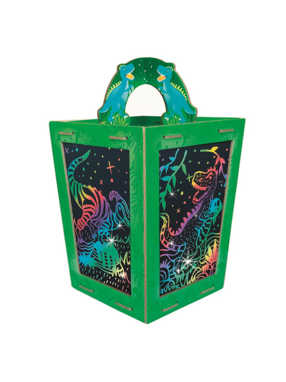 Zestaw Kreatywny Box Candiy Zdrapka Lampion Dino