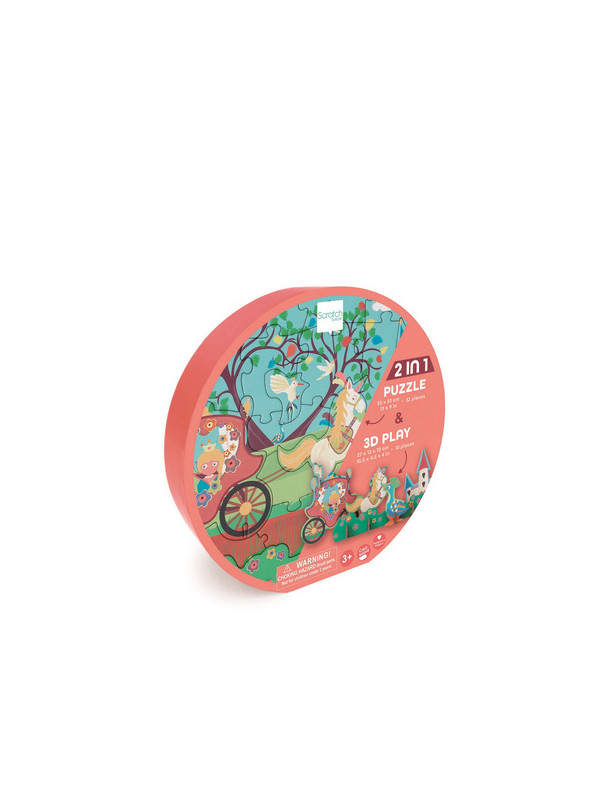 Scratch, Puzzle 2w1 -- 2D i 3D scenografia Księżniczka
