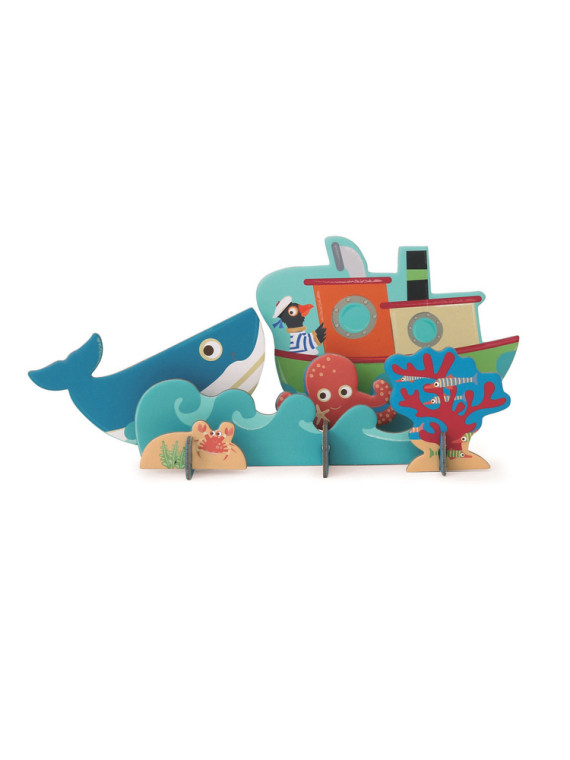 Scratch, Puzzle 2w1 -- 2D i 3D scenografia Ocean