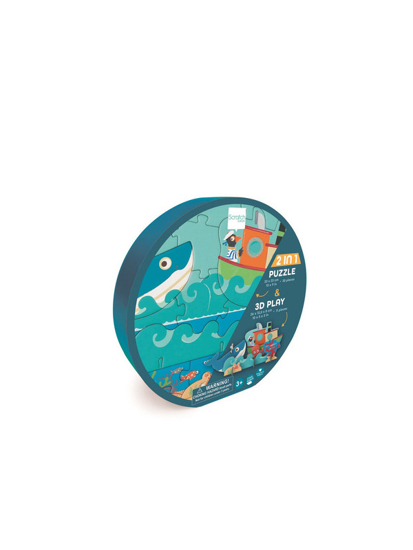 Scratch, Puzzle 2w1 -- 2D i 3D scenografia Ocean