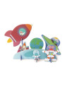 Scratch, Puzzle 2w1 -- 2D i 3D scenografia Kosmos