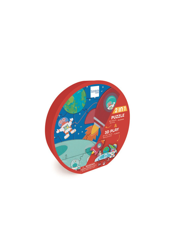 Scratch, Puzzle 2w1 -- 2D i 3D scenografia Kosmos