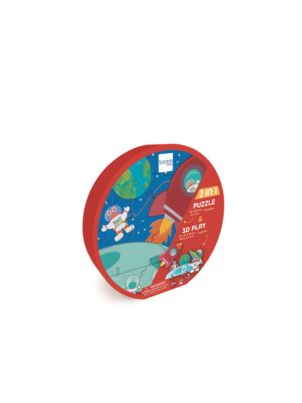Scratch, Puzzle 2w1 -- 2D i 3D scenografia Kosmos