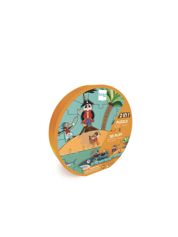 Scratch, Puzzle 2w1 -- 2D i 3D scenografia Piraci
