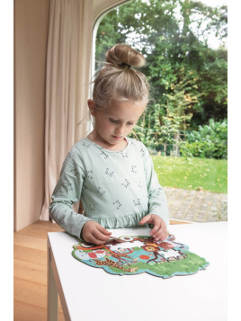 Scratch, Puzzle konturowe Safari 30 elem.