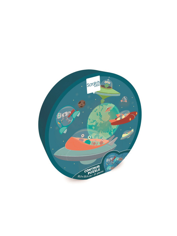 Scratch, Puzzle konturowe Kosmos 31 elem.