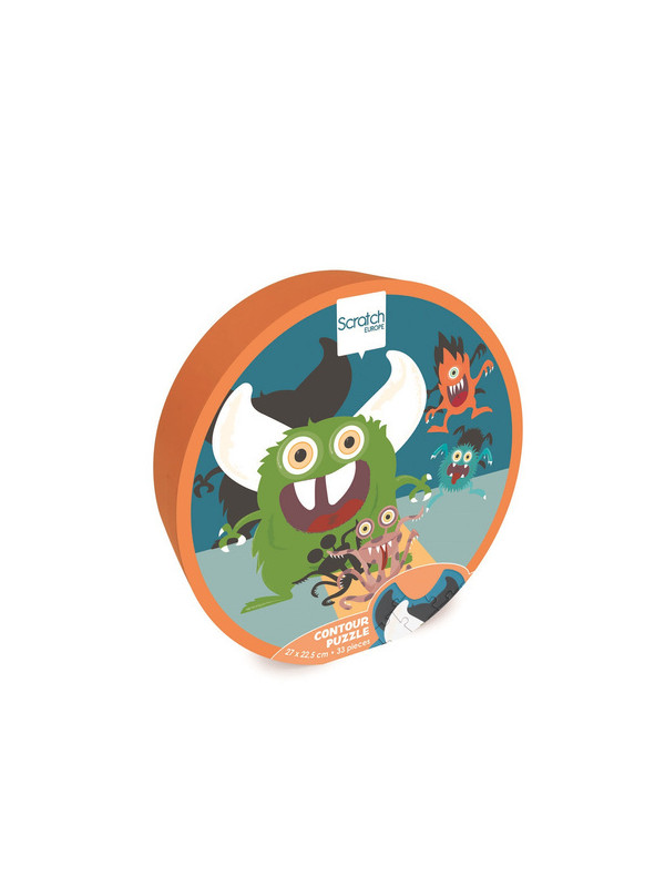 Scratch, Puzzle konturowe Stworki 33 elem.