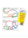 Woskowe sznureczki Wikki Stix - Zestaw PARTY DINO 12 x 12 szt