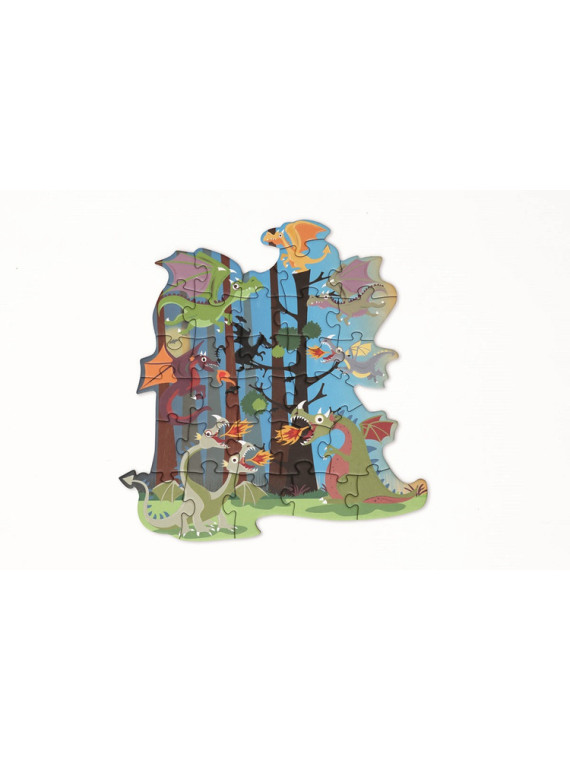 Puzzle Konturowe Scratch Smoki 29 Elementów
