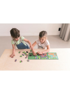 Scratch, Puzzle magnetyczne - książka podróżna W ogrodzie 2 obrazki 40 elem.